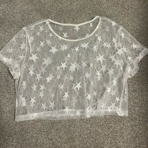 star see through top. white color